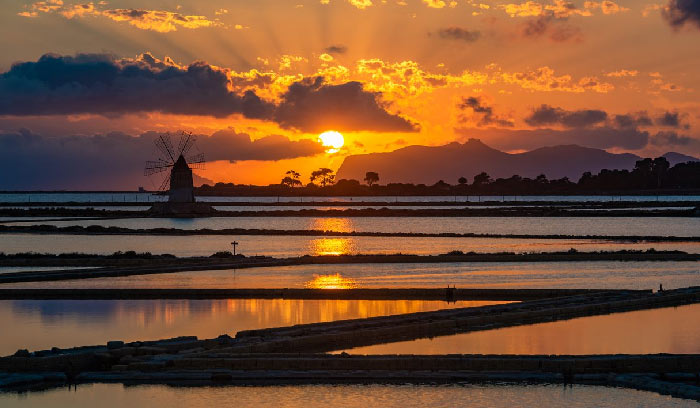 Marsala and its salt marshes